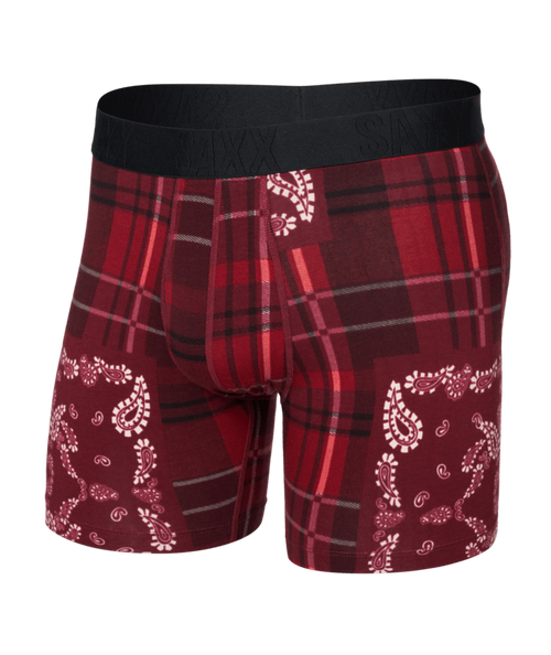 Men's SAXX DropTemp Cooling Cotton 6" Boxer Brief - PPR-RED