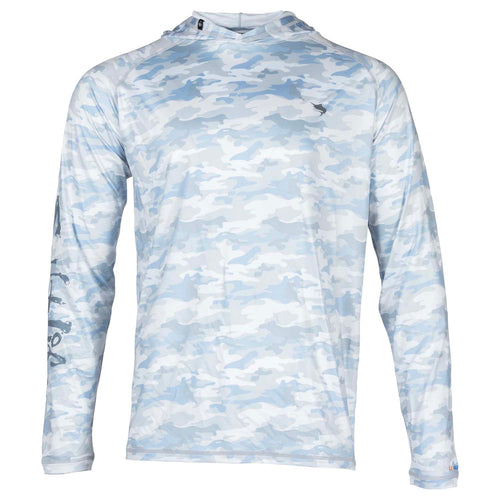 Men's Salt Life Aqua Ambush SLX Sun Hoodie - CLGRY