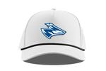 Men's UNK Lopers Branded Bills Curved 5 Panel Rope Hat - BLACK/WHITE