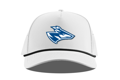 Men's UNK Lopers Branded Bills Curved 5 Panel Rope Hat - BLACK/WHITE