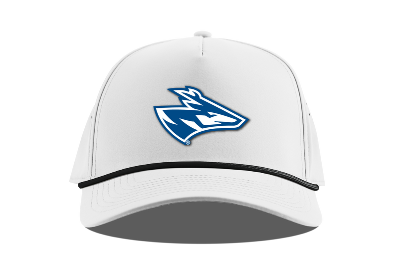Men's UNK Lopers Branded Bills Curved 5 Panel Rope Hat - BLACK/WHITE