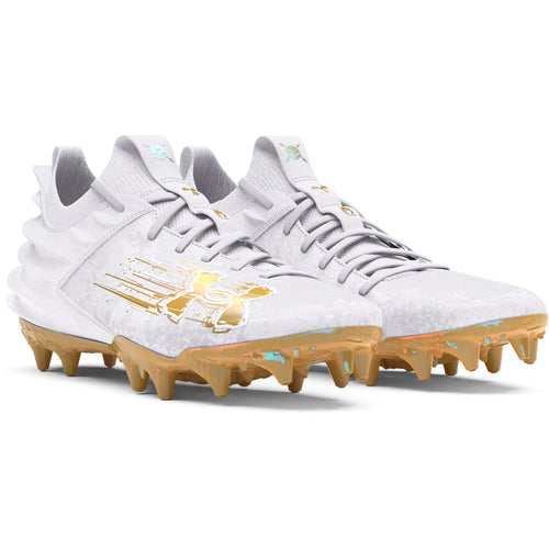 Men's Under Armour Blur Smoke Suede 2 MC Football Cleats - 100W/GLD