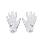 Men's Under Armour Clean Up Batting Gloves - 100 - WHITE/BLACK