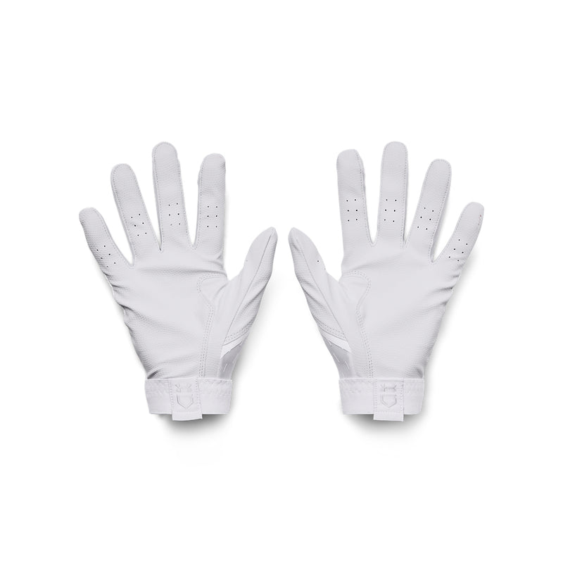 Men's Under Armour Clean Up Batting Gloves - 100 - WHITE/BLACK