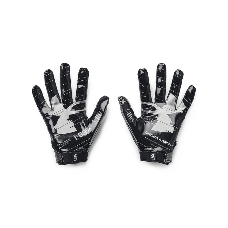 Men's Under Armour F8 Football Gloves - 001 - BLACK
