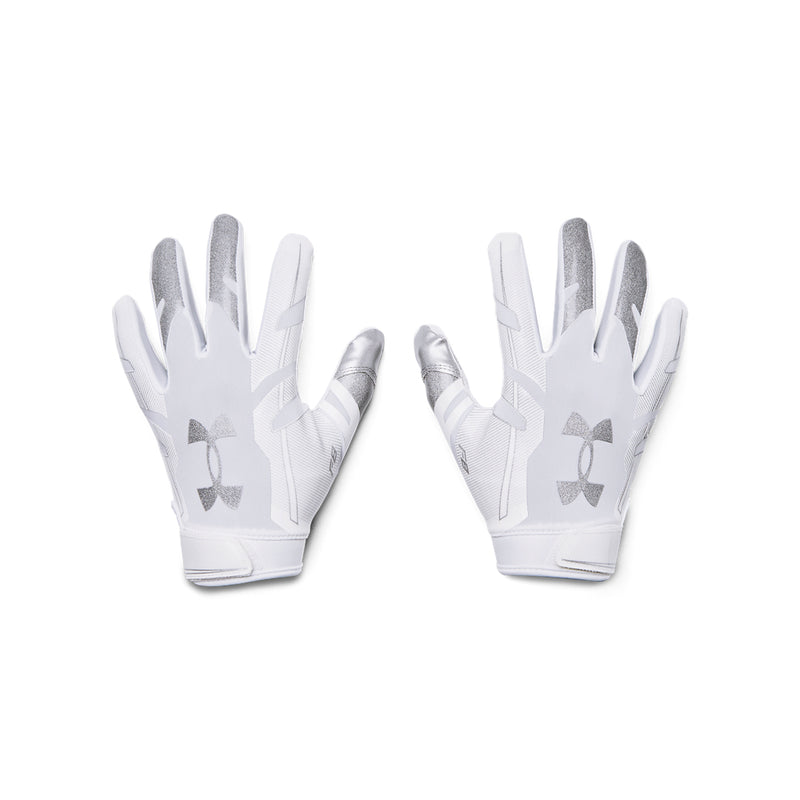 Men's Under Armour F8 Football Gloves - 100 - WHITE/BLACK
