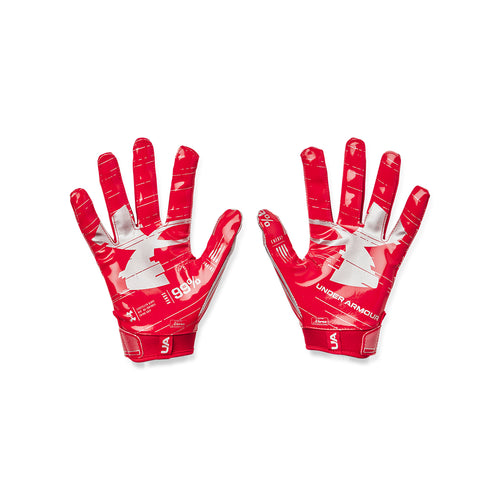 Men's Under Armour F8 Football Gloves - 600 - RED