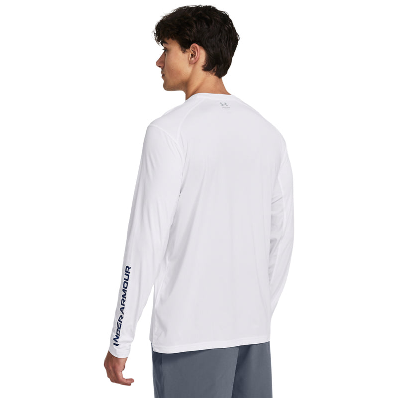 Men's Under Armour Fish Pro Freedom Longsleeve - 100 - WHITE/BLACK