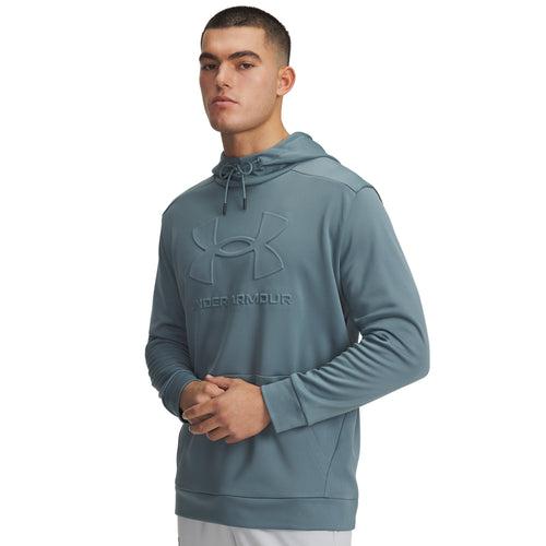 Men's Under Armour Fleece Embossed Hoodie - 587 - JASPER BLUE