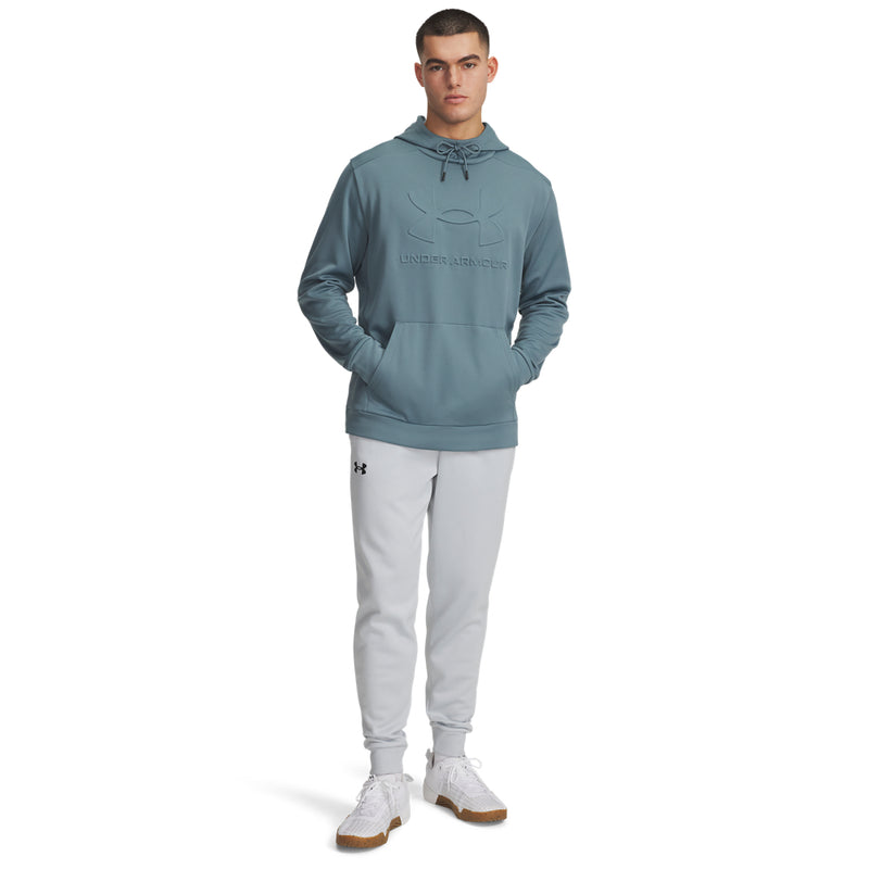 Men's Under Armour Fleece Embossed Hoodie - 587 - JASPER BLUE