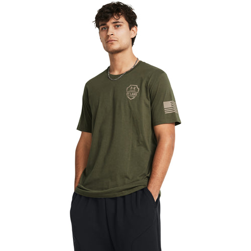 Men's Under Armour Freedom By Land T-Shirt - 390 - GREEN