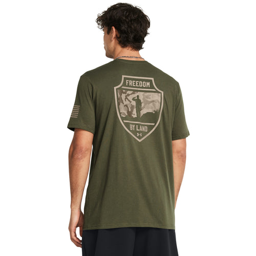 Men's Under Armour Freedom By Land T-Shirt - 390 - GREEN