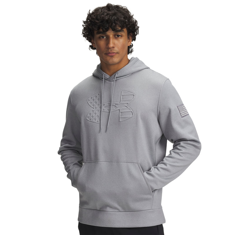 Men's Under Armour Freedom Emboss Hoodie - 035 - STEEL