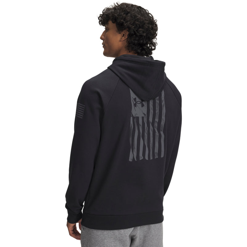 Men's Under Armour Freedom Flag Hoodie - 001 - BLACK