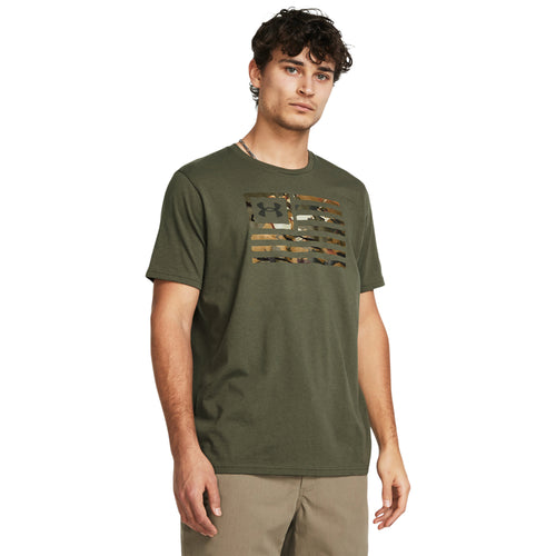 Men's Under Armour Freedom Flag Printed T-Shirt - 390 - GREEN