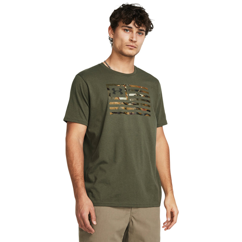 Men's Under Armour Freedom Flag Printed T-Shirt - 390 - GREEN