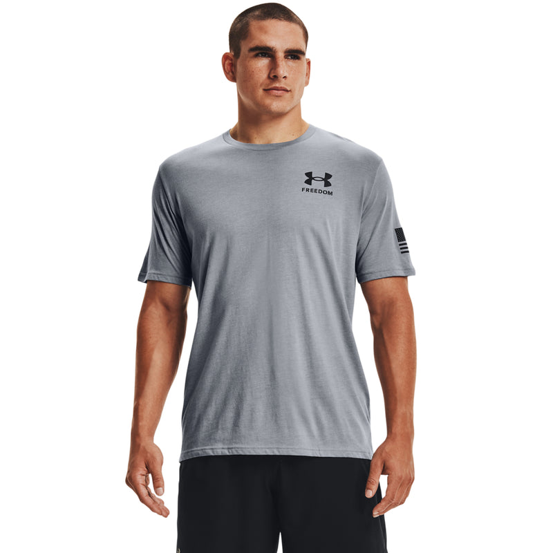 Men's Under Armour Freedom Flag T-Shirt - 035 - STEEL