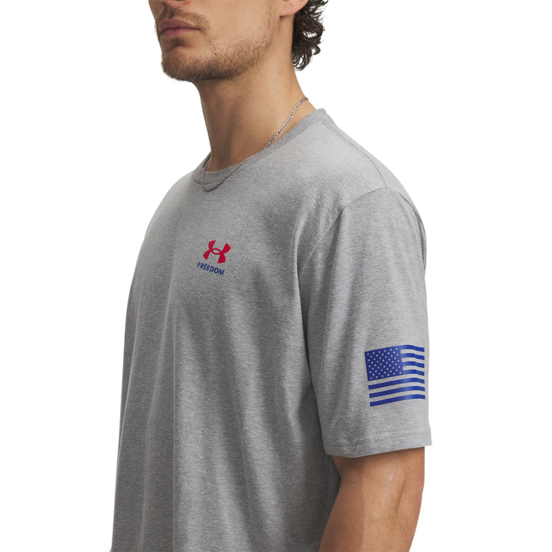 Men's Under Armour Freedom Flag T-Shirt - 036 - STEEL