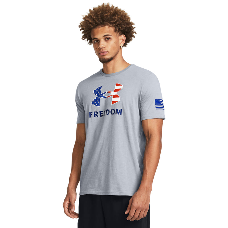Men's Under Armour Freedom Logo T-Shirt - 035 - STEEL