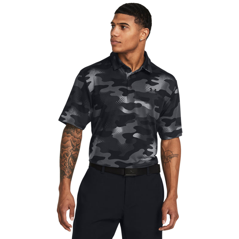 Men's Under Armour Freedom Print Polo - 001 - BLACK