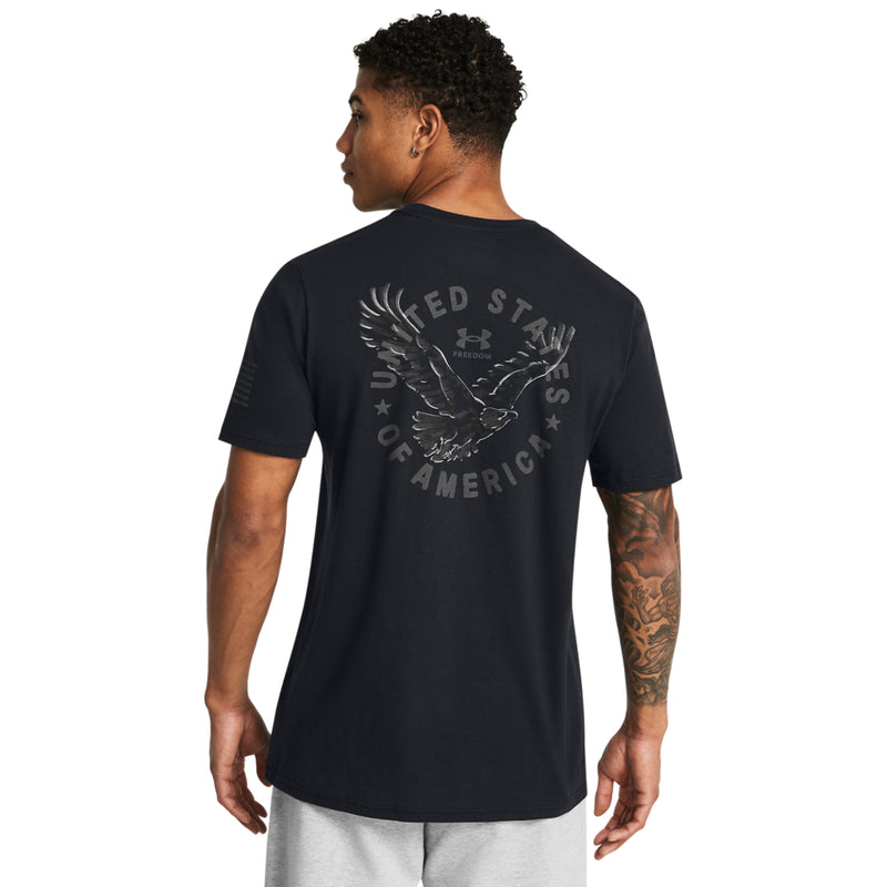 Men's Under Armour Freedom Vintage Eagle T-Shirt - 001 - BLACK