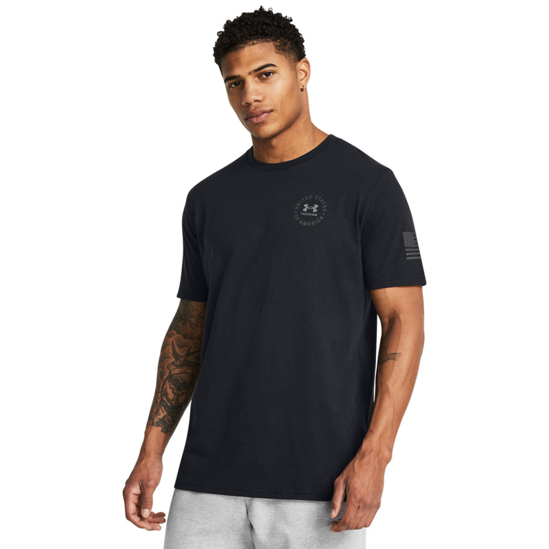 Men's Under Armour Freedom Vintage Eagle T-Shirt - 001 - BLACK