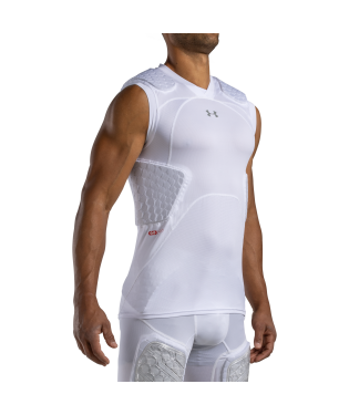 Men's Under Armour Gameday Armour Pro 5-Pad Top - WHITE