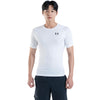 Men's Under Armour Heatgear Short Sleeve - 100 - WHITE/BLACK