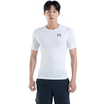 Men's Under Armour Heatgear Short Sleeve - 100 - WHITE/BLACK