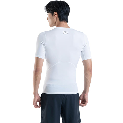 Men's Under Armour Heatgear Short Sleeve - 100 - WHITE/BLACK