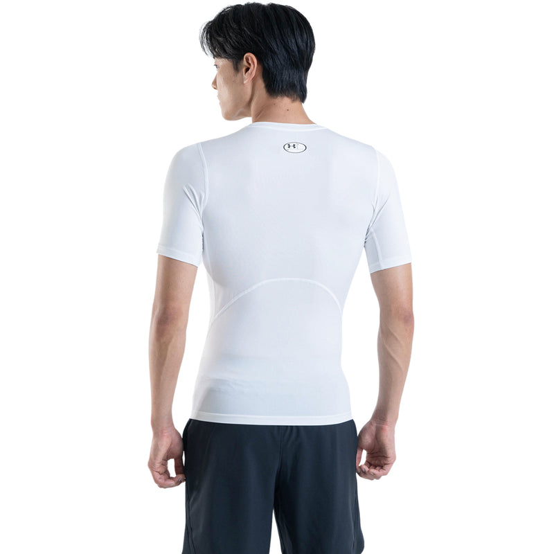 Men's Under Armour Heatgear Short Sleeve - 100 - WHITE/BLACK