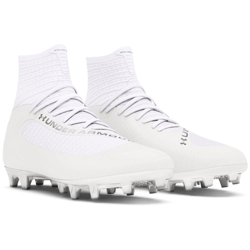 Men's Under Armour Highlight 2 MC Knit Football Cleats - 100 - WHITE/BLACK