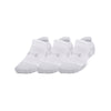 Men's Under Armour Performance Tech Pro No-Show Socks 3-Pack - 100 - WHITE