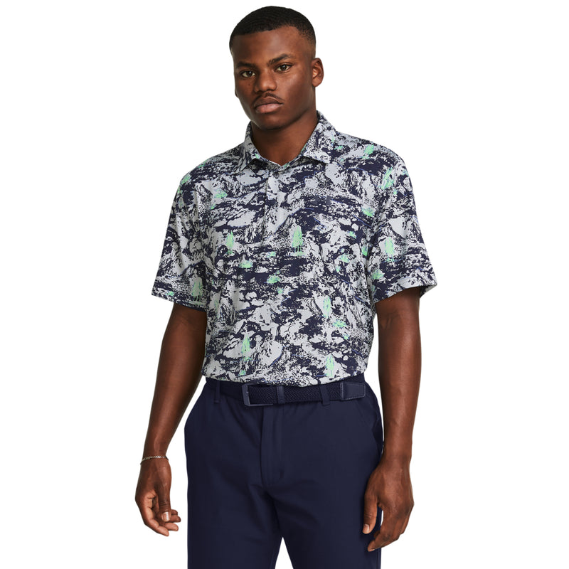 Men's Under Armour Playoff Printed Polo - 014 - HALO GREY