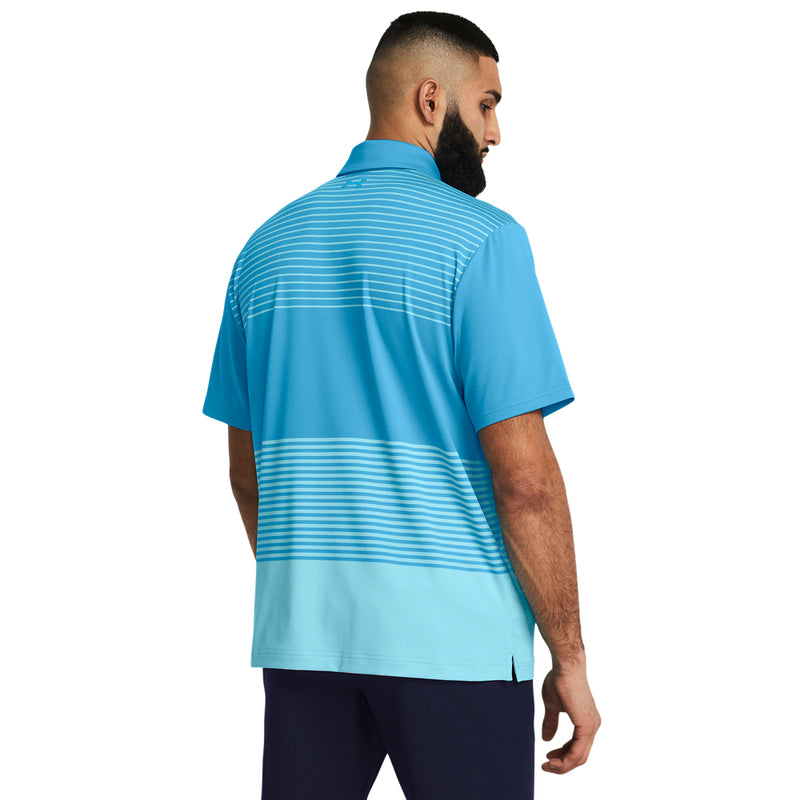 Men's Under Armour Playoff Stripe Polo - 419CAPRI