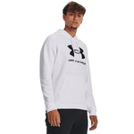 Men's Under Armour Rival Fleece Logo Hoodie - 100 - WHITE/BLACK