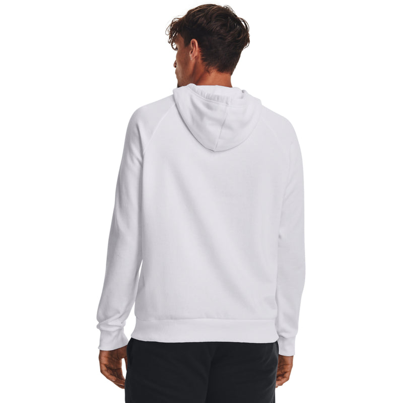 Men's Under Armour Rival Fleece Logo Hoodie - 100 - WHITE/BLACK