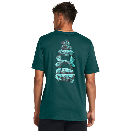 Men's Under Armour Rock Stack T-Shirt - 449 - HYDRO TEAL
