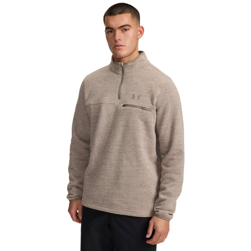 Men's Under Armour Specialist 1/4 Zip - 203TAUPE