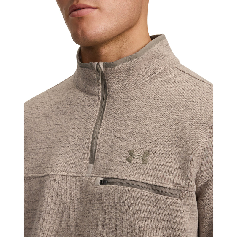 Men's Under Armour Specialist 1/4 Zip - 203TAUPE