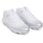 Men's Under Armour Spotlight Hammer Football Cleats - 100 - WHITE/BLACK