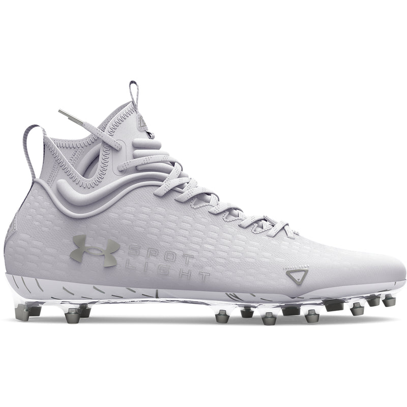 Men's Under Armour Spotlight Lux MC 2.0 Football Cleats - 100 - WHITE/BLACK