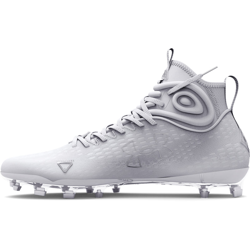 Men's Under Armour Spotlight Lux MC 2.0 Football Cleats - 100 - WHITE/BLACK