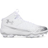 Men's Under Armour Spotlight Mid Football Cleats - 100 - WHITE/BLACK