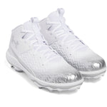Men's Under Armour Spotlight Mid Football Cleats - 100 - WHITE/BLACK