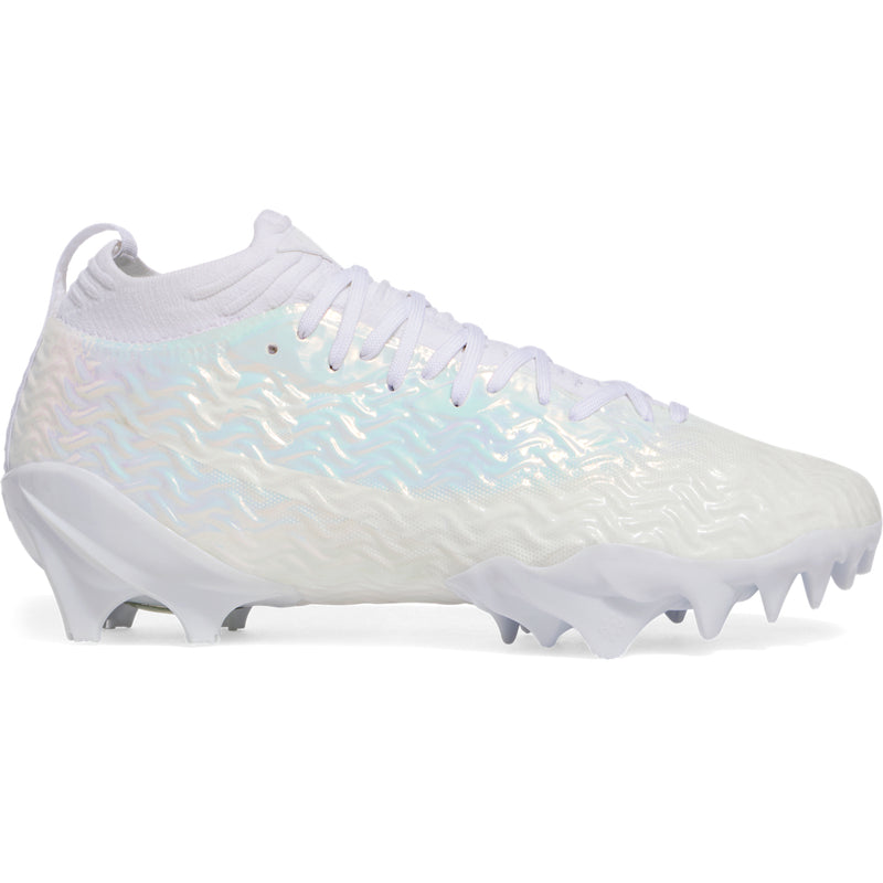 Men's Under Armour Spotlight Pro Football Cleats - 100 - WHITE/BLACK