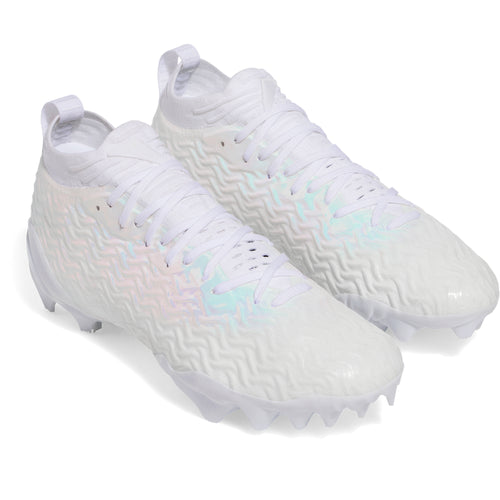 Men's Under Armour Spotlight Pro Football Cleats - 100 - WHITE/BLACK