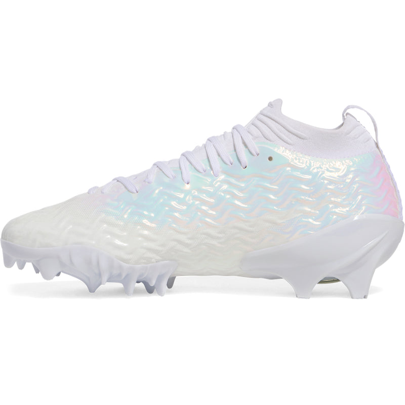 Men's Under Armour Spotlight Pro Football Cleats - 100 - WHITE/BLACK