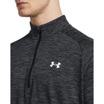 Men's Under Armour Tech Textured 1/2 Zip - 001 - BLACK