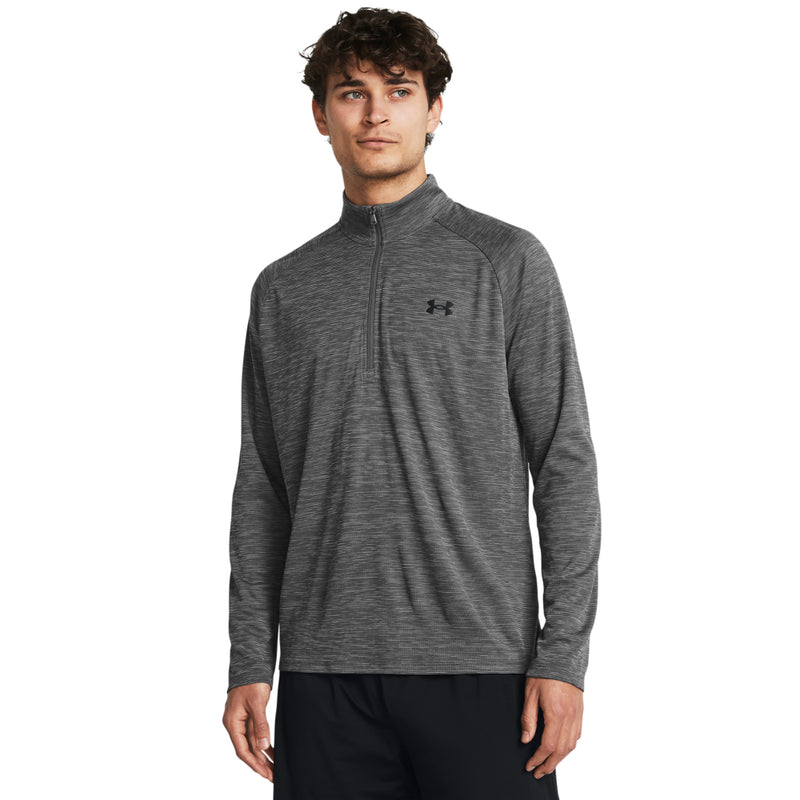 Men's Under Armour Tech Textured 1/2 Zip - 025 - CASTLEROCK GREY